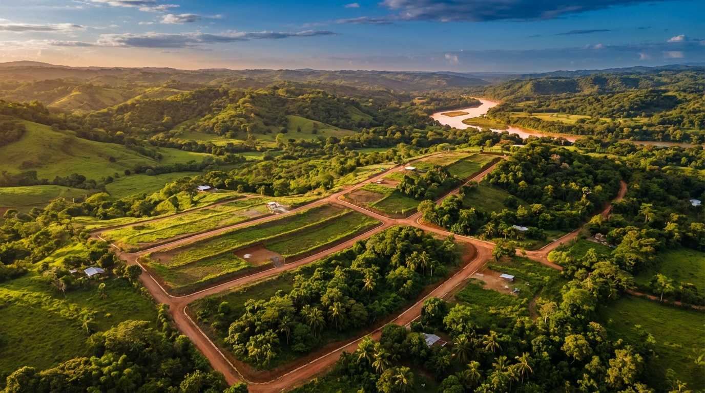 Vista aérea del desarrollo Tierra de Israel
